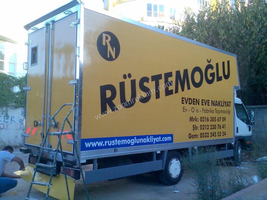 Araç giydirme Araç yazıları evden eve nakliye aracı