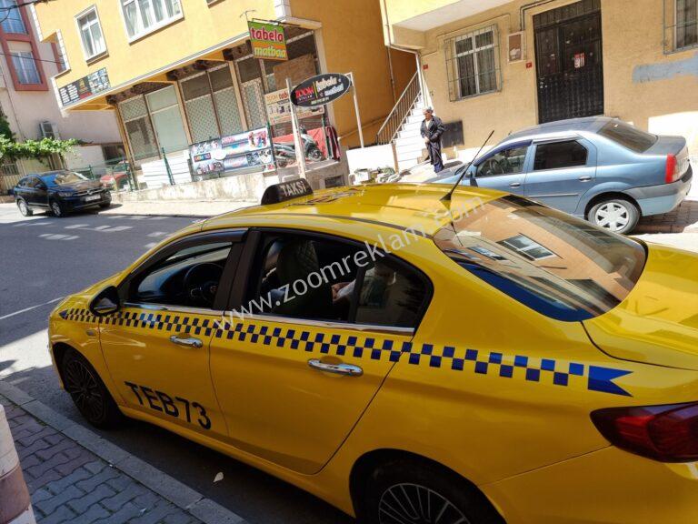 Sarı Ticari Taksi Dama Plaka Yazıları