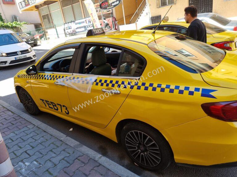 Sarı Ticari Taksi Dama Plaka Yazıları
