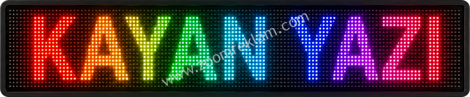 led renkli kayan yazı